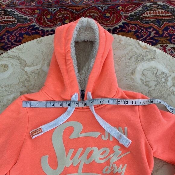 SUPERDRY Vintage Logo Limited Edition Neon Sparkle Hoodie 80’s Retro Style - Picture 13 of 15
